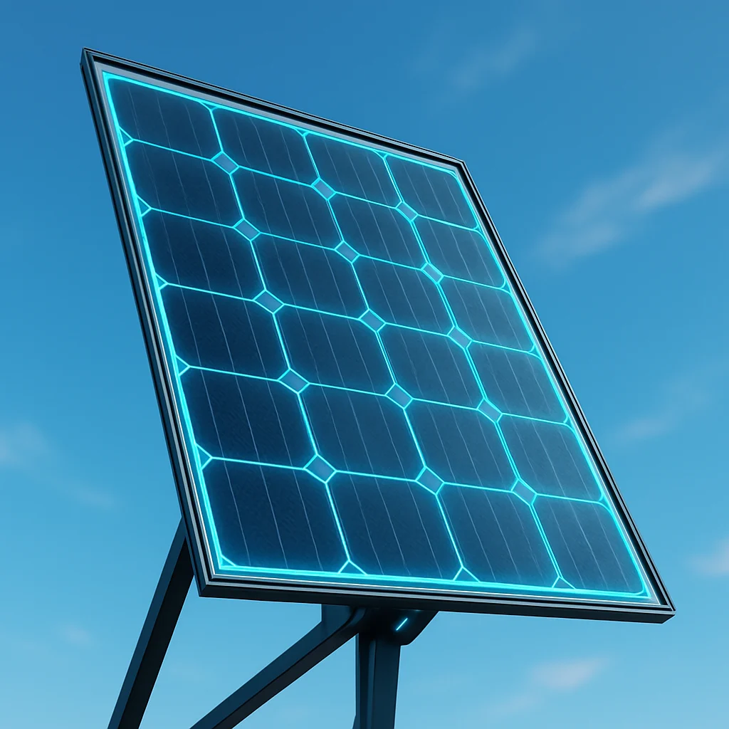 Solarpanel mit Rahmen aus Aluminiumprofilen