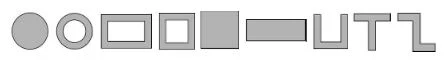Formes disponibles pour les profilés en alliages de cuivre : rond, tube, carré, rectangle, plat, profilés en U, en T et en L